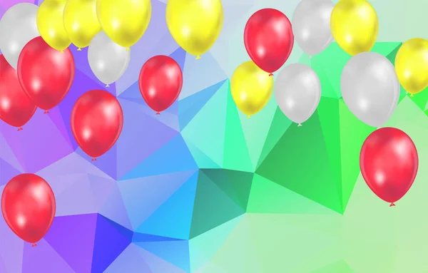 Happy Birthday Vector Celebration Party Banner Foil Κομφετί Και Γκλίτερ — Διανυσματικό Αρχείο