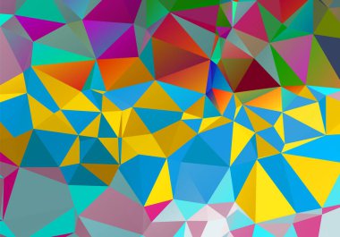 Abstract geometrical background consisting of multicolored triangular polygon