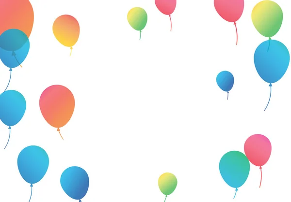 Confetti Background Party Poppers Air Balloons Isolated Festive Vector Illustration — 스톡 벡터