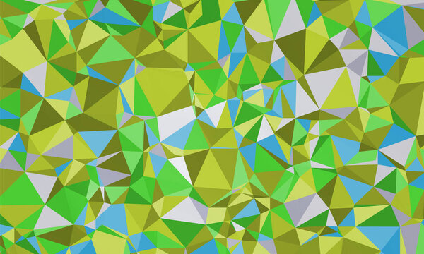 Green and blue abstract polygonal mosaic background. Vector illustration.