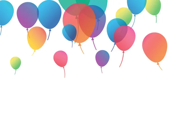 Konfetti Hintergrund Mit Party Poppern Und Luftballons Isoliert Festliche Vektorillustration — Stockvektor