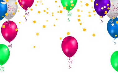 Beyaz üzerine düşen altın kareli konfetiler. Lüks Konfeti Tepeden Dibe Düşüyor. Kartpostal Kare Tasarımı.