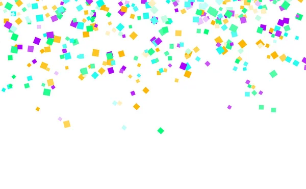 Rainbow Polka Fundo Branco Vector Confetti Carnaval Design Modelo Gráfico — Vetor de Stock