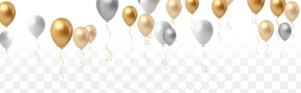 Glossy Happy Birthday Balloons Background Vector Illustration Eps10 Balloons Isolated — Stock Vector