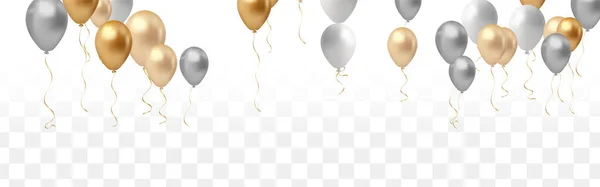 Glad Födelsedagsballonger Bakgrund Vektor Illustration Eps10 Ballonger Isolerade Transparent Bakgrund — Stock vektor