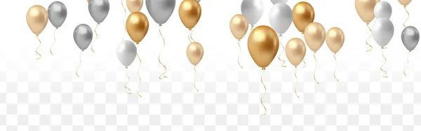 Brilhante Feliz Aniversário Balões Fundo Vector Ilustração Eps10 Balões Isolados —  Vetores de Stock