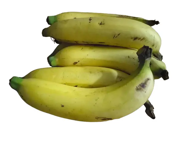 Banda Bananów Odizolowanych Białym Tle Ścieżka Wycinania — Zdjęcie stockowe