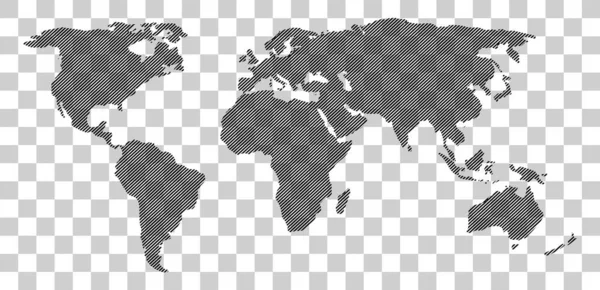 Noktalı dünya haritası karalanmış arka planda izole edildi. Vektör illüstrasyonu