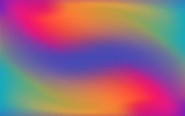 Sanal folyo arka planı. Yanardöner holografik folyo. Hologram dokusu. Pastel neon gökkuşağı. Ultraviyole metal kağıt. Sunum için şablon. Web tasarımına kapak. Soyut renkli gradyan.