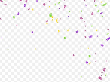 Altın konfeti izole. Festival arka plan. Vektör çizim