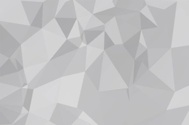 Beyaz arka plan. Soyut poligonal vektör. Geometrik üçgen. Mozaik