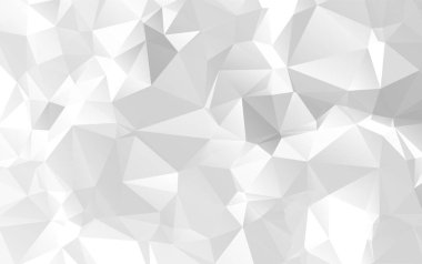 Beyaz soyut çokgen arkaplan. Lowpoly arka planı. Vektör illüstrasyonu.