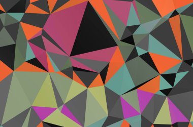 Gradien ile Soyut Renk Çokgen Arkaplan Tasarımı, Soyut Geometrik Origami Biçimi