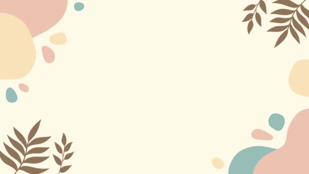 Анимационная Эстетическая Съемка Смесью Очаровательных Цветов Листьев Движущихся Ветру — стоковое видео