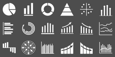 İş simgeleri Vektör illüstrasyonunu ayarladı  