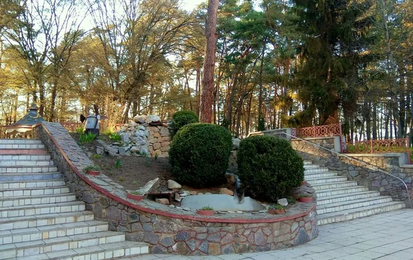 Ucrania Khmilnyk Sanatorio Khmilnyk Diseño Del Parque Territorio Del Sanatorio — Foto de Stock