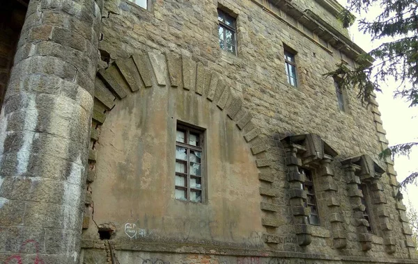 Ucraina Khmilnyk Palazzo Del Conte Xido Finestra Del Palazzo Sul — Foto Stock