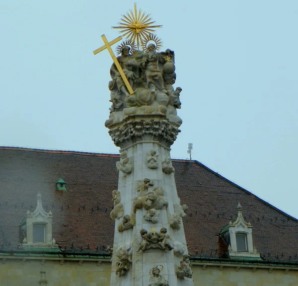 Hungary Budapest Szentlelek Ter Holy Trinity Monument — Stock Photo, Image