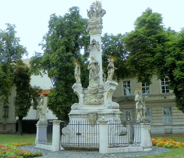 Ungern Budapest Szentlelek Ter Heliga Treenighetens Monument — Stockfoto