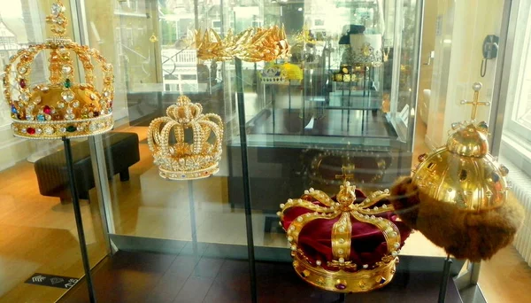 Netherlands Amsterdam Paulus Potterstraat Diamant Museum Museum Exhibits Royal Crowns — Stock Photo, Image