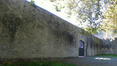 Spain, Pamplona, Fort of San Bartolome, the walls of the fort