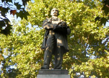 Spain, Madrid, C. Claudio Moyano, monument to Claudio Moyano