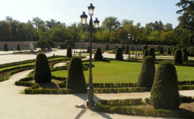 Spain, Madrid, El Retiro Park, Parterre Garden, park design