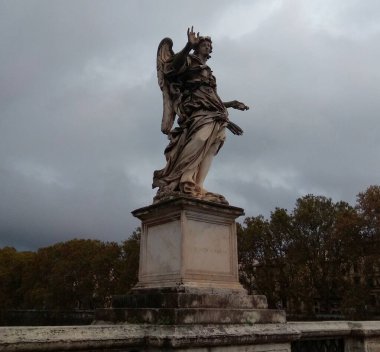 Italy, Rome, Aelian Bridge (Ponte Sant'Angelo), statue Angel with the Nails