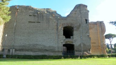 Italy, Rome, Viale delle Terme di Caracalla, Baths of Caracalla (Terme di Caracalla), ruins of ancient buildings