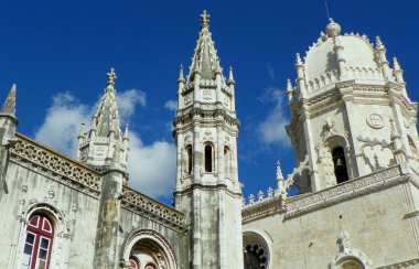 Portugal, Lisbon, Praca do Imperio (Empire Square), Jeronimos Monastery (Mosteiro dos Jeronimos), , element of the facade of the monastery