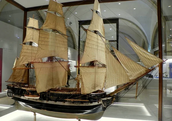 Portugal Lisbon Navy Museum Museu Marinha Museum Exhibition Ship Model — Foto Stock