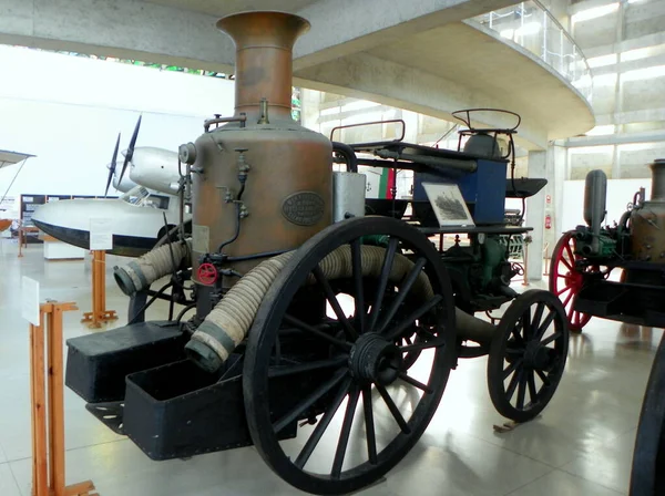 Portugal Lisbon Navy Museum Museu Marinha Exhibition Boats Steam Engine — Fotografia de Stock