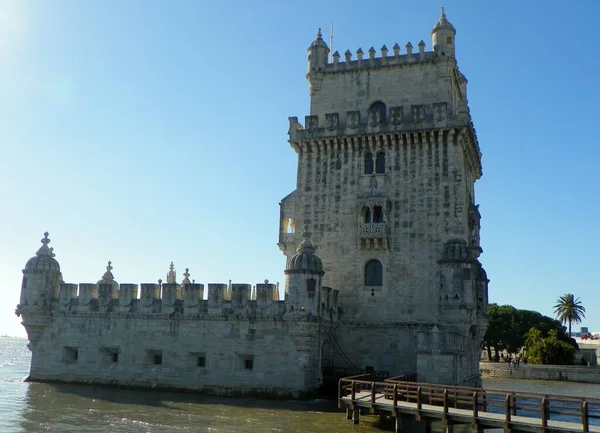 Portugal Lisbon Praca Imperio Belem Tower Torre Belem — Stock Fotó