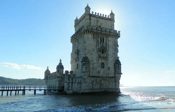 Португалия Лисбон Фака Фалло Башня Белем Torre Belem — стоковое фото