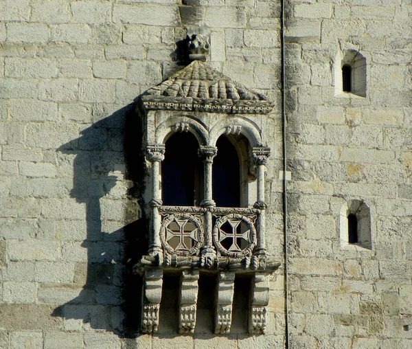 Portugal Lisbon Praca Imperio Belem Tower Torre Belem Balcony Tower — Stockfoto