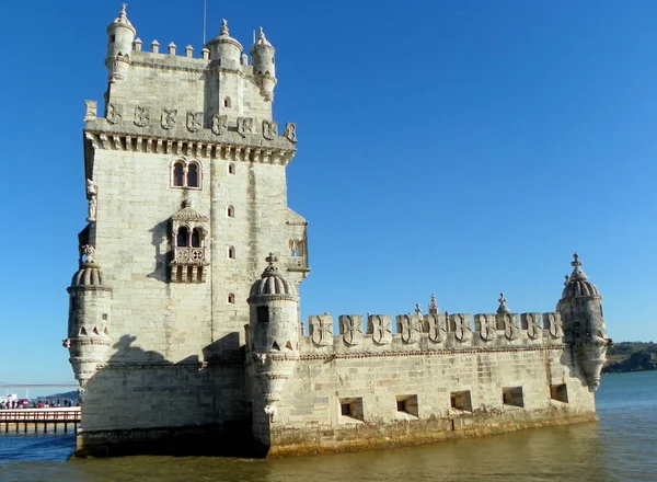 Portugal Lisbon Praca Imperio Belem Tower Torre Belem — Stockfoto