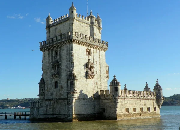 Португалия Лисбон Фака Фалло Башня Белем Торре Бельм — стоковое фото