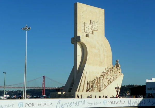 葡萄牙 里斯本 202 巴西利亚 发现纪念碑 Padrao Dos Descobrimentos 纪念碑视图 — 图库照片