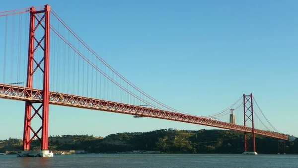 Portugalia Lizbona Brasilia Widok Most Kwietnia — Zdjęcie stockowe