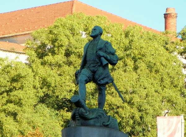 Portugal Lisbon Chile Square Monument Ferdinao Magalhaes Ferdinand Magellan — Stock Fotó