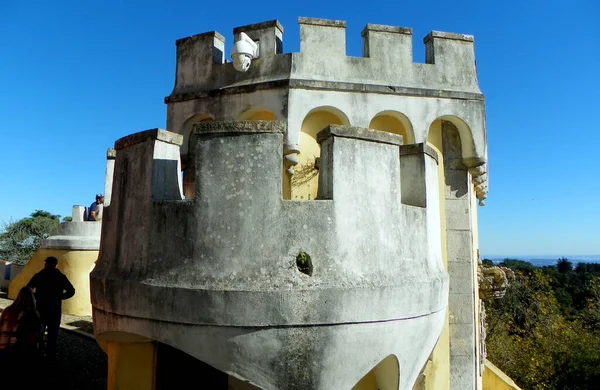 Португалия Синтра Дворец Пена Дворцовая Сторожевая Башня — стоковое фото
