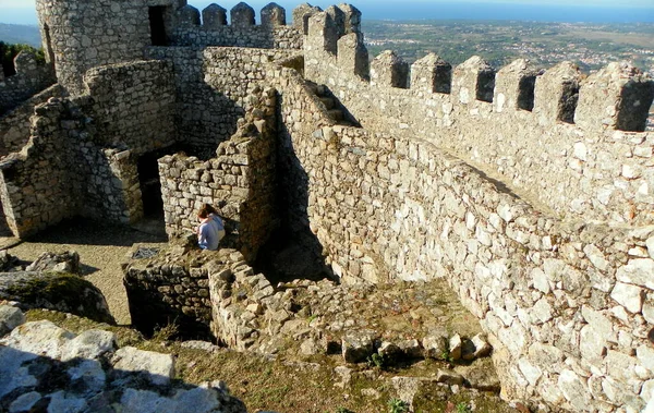 Portugal Sintra Château Des Maures Castelo Dos Mouros Murs Tour — Photo