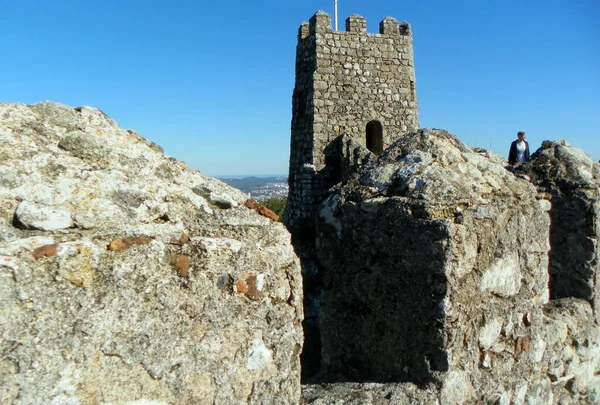Portugal Sintra Castelo Dos Mouros Muralhas Torre Fortaleza — Fotografia de Stock