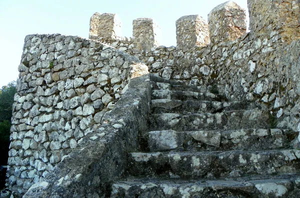 Portugal Sintra Castelo Dos Mouros Muralhas Escadas Fortaleza — Fotografia de Stock