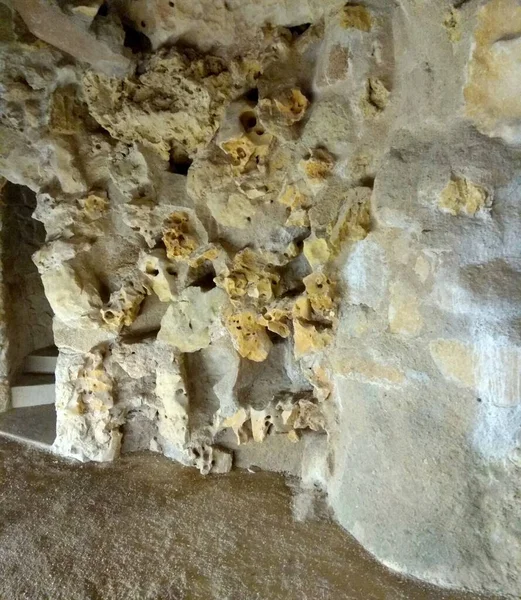 Portugal Sintra Quinta Regaleira Cueva Piedra Escaleras —  Fotos de Stock
