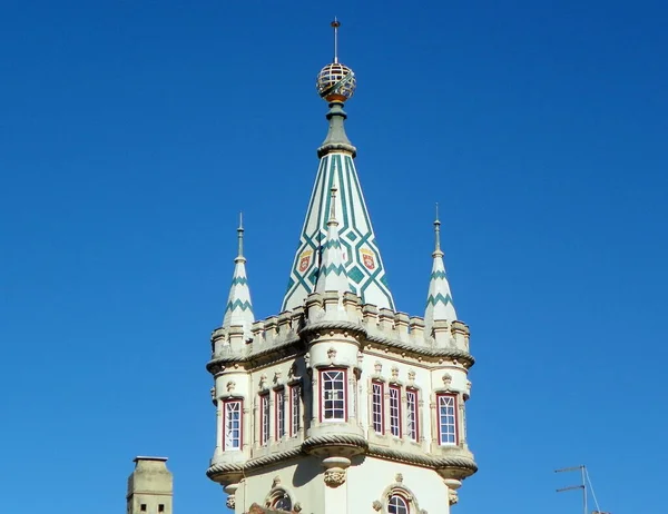 Portugal Sintra Largo Virgilio Horta Rathaus Hochhaus Mit Balkonen Und — Stockfoto