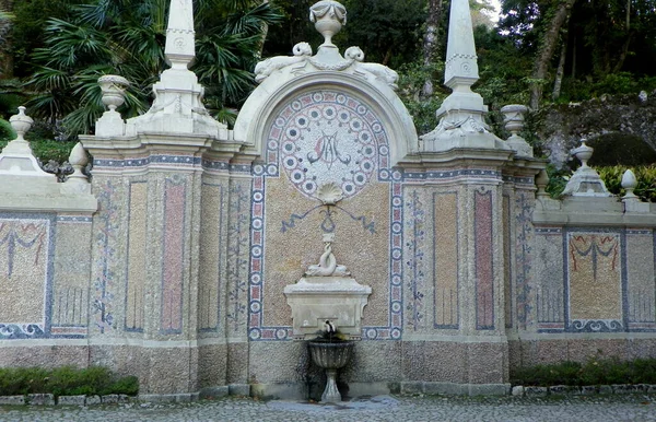 Portugal Sintra Quinta Regaleira Fountain Abundance Fonte Abundancia — 스톡 사진