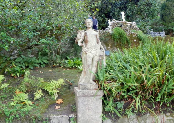Portugal Sintra Quinta Regaleira Statue Fortuna Tyche Greeks — Stock Photo, Image