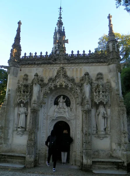 Portekiz Sintra Quinta Regaleira Kutsal Üçlü Nün Gotik Kilisesi — Stok fotoğraf