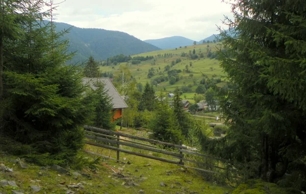 Ucrania Transcarpatia Synevyrska Polyana Paisaje Rural Paisaje Alta Montaña — Foto de Stock